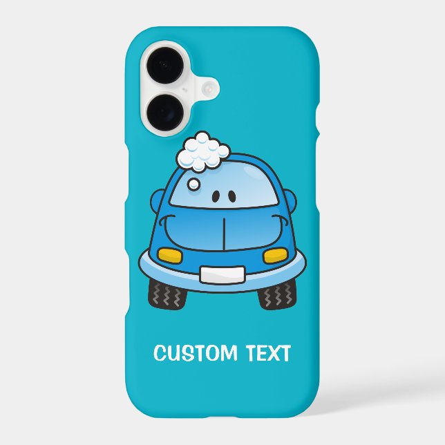 Blue Car with Bubbles iPhone Case (Back)