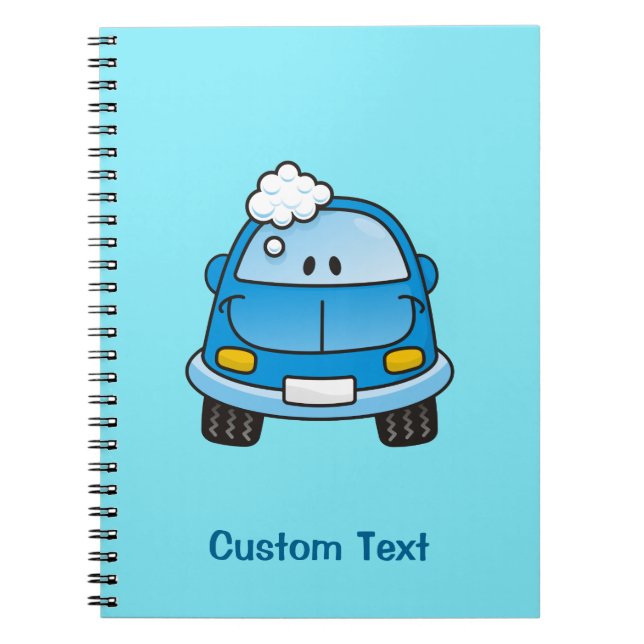 Blue car with bubbles notebook (Front)