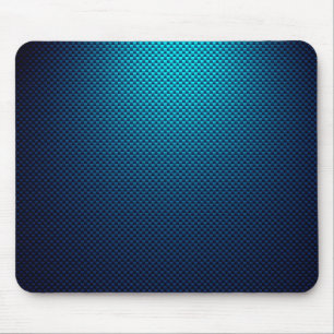 Blue carbon fiber patterned mouse pad