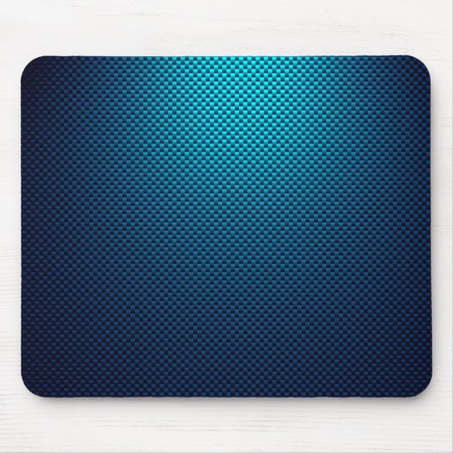Blue carbon fiber patterned mouse pad (Front)