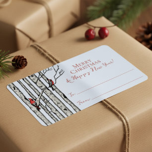 Blue Cardinal Merry Christmas To From Stickers