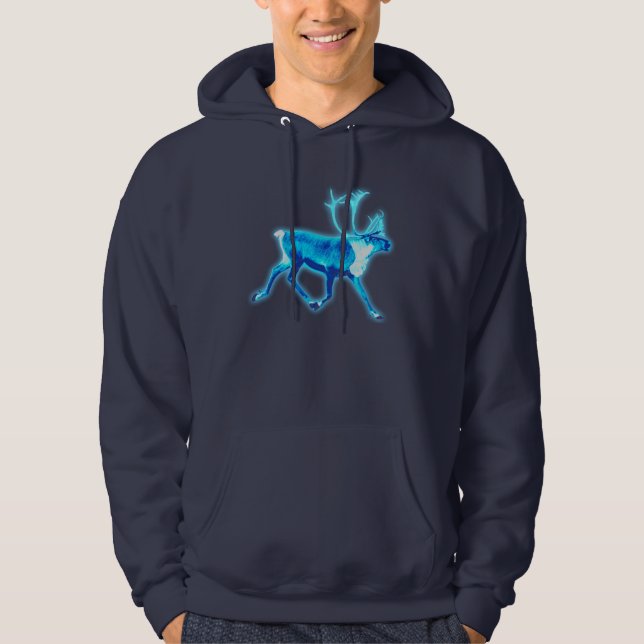 Blue Caribou (Reindeer) Hoodie (Front)