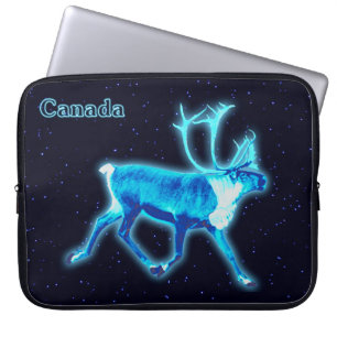 Blue Caribou (Reindeer) Laptop Sleeve