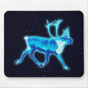 Blue Caribou (Reindeer) Mouse Pad