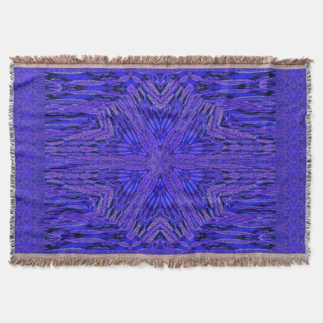 Blue Carnation Throw Blanket (Front)