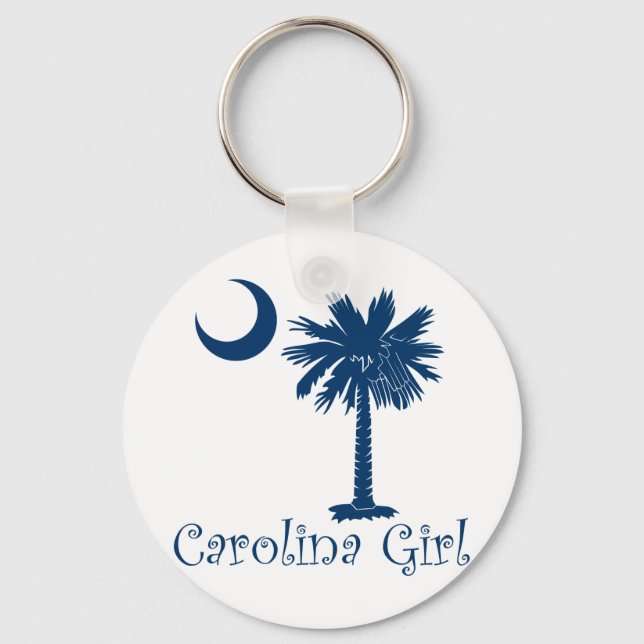 Blue Carolina Girl Palmetto Key Ring (Front)