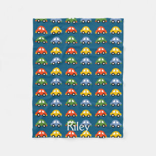 Blue cars fleece blacket blanket