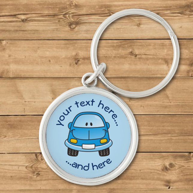 Blue cartoon car key ring (Creator Uploaded)