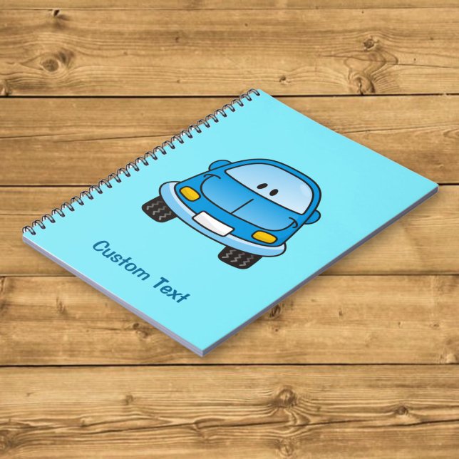 Blue cartoon car notebook (Creator Uploaded)