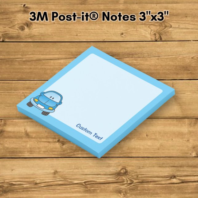 Blue Cartoon Car Post-it Notes (Creator Uploaded)