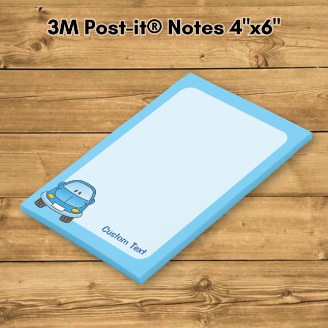 Blue Cartoon Car Post-it Notes (Creator Uploaded)