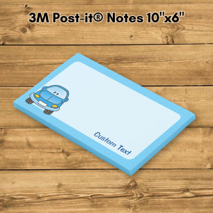 Blue Cartoon Car Post-it Notes