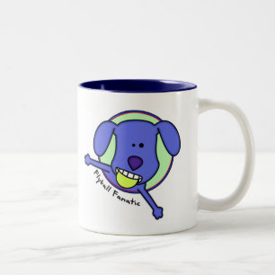 Blue Cartoon Flyball Fanatic Mug