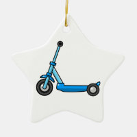 Blue Cartoon Kick/Push Scooter