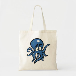 Blue Cartoon Octopus Tote Bag