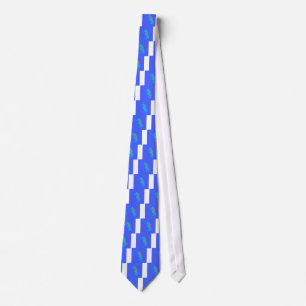 Blue Cartoon Seahorse Tie