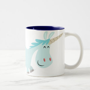 Blue Cartoon Unicorn mug