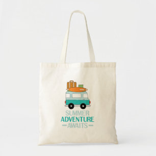 Blue Cartoon Van Best Family Adventure Vacations Tote Bag