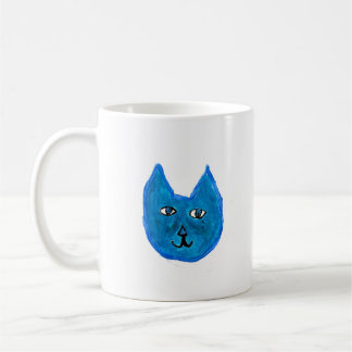 Blue cat coffee mug