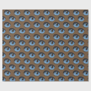 Blue Cat Eye  Pattern Custom Wrapping Paper