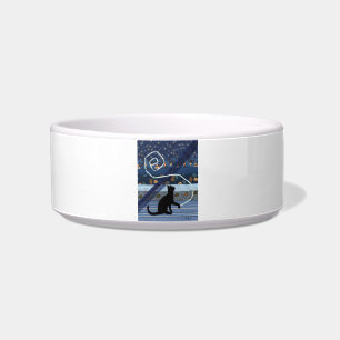 Blue Cat Food Bowl