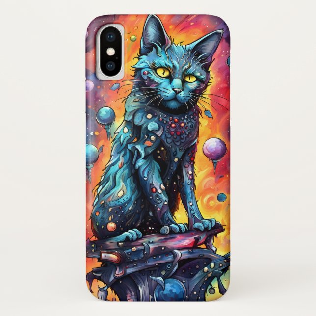 Blue Cat I Case-Mate iPhone Case (Back)