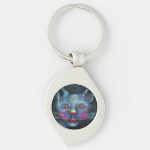 Blue Cat Key Ring