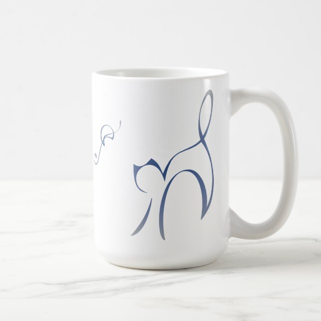 Blue Cat Mug (Right)