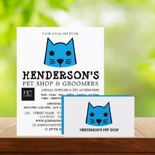 Blue Cat, Pet Store & Groomers Advertising Flyer