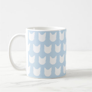 Blue Cat Polka Dot Coffee Mug
