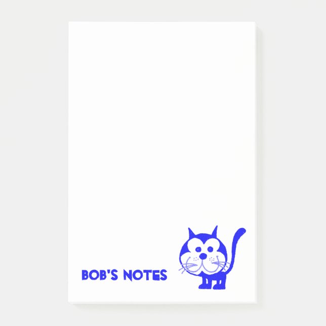 Blue Cat Post-It Notes (Front)