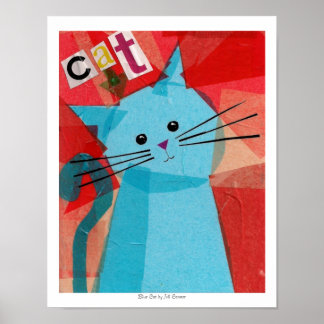 Blue Cat Poster