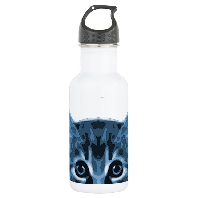 Blue Cat Purrr! 532 Ml Water Bottle (Front)