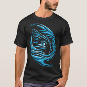 Blue Cat Wave For Kamala 47 Funny Cat Ladies Harri T-Shirt