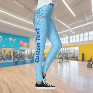 Blue Cat with Violin Leggings