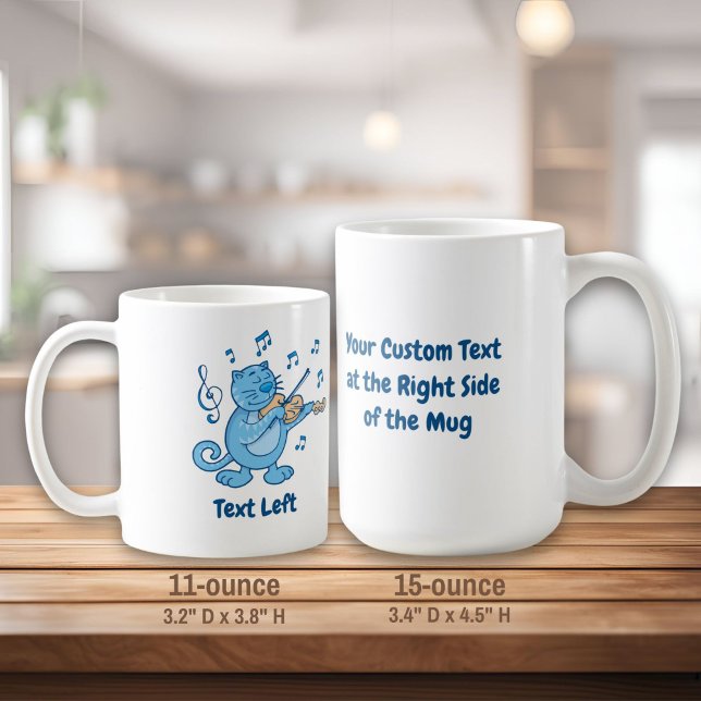 Blue Cat with Violin Mug (Creator Uploaded)