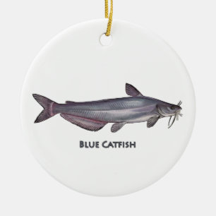 Blue Catfish Ceramic Ornament