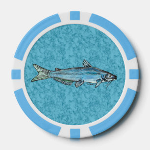 Blue Catfish Poker Chips
