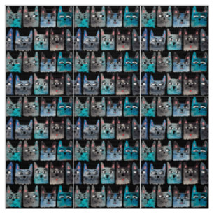 Blue cats fabric
