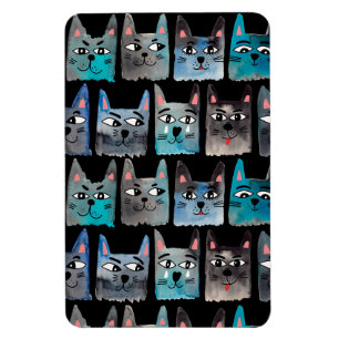 Blue cats magnet