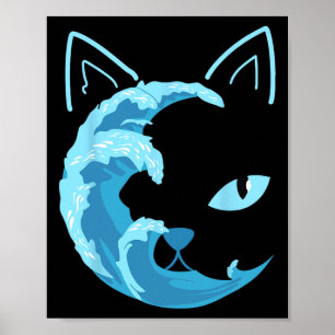 Blue Cats Wave For Kamala Funny Blue Wave Of Cat L Poster
