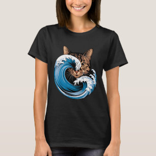 Blue Cats Wave For Kamala Funny Blue Wave Of Cat L T-Shirt