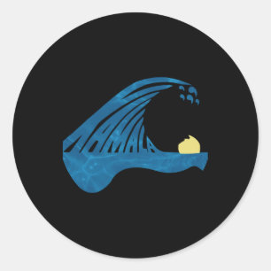 Blue Cats Wave For Kamala Funny Trump Blue Wave Of Classic Round Sticker