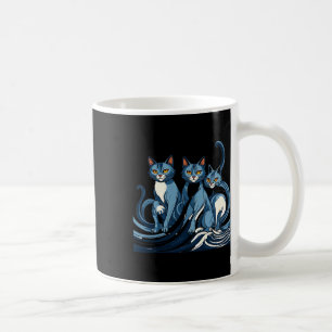 Blue Cats Wave For Kamala Funny Trump Blue Wave Of Coffee Mug