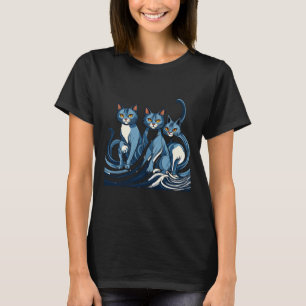 Blue Cats Wave For Kamala Funny Trump Blue Wave Of T-Shirt