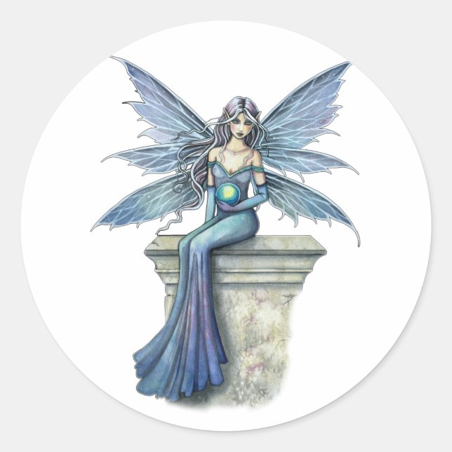 Blue Celeste Fairy Stickers by Molly Harrison (Front)