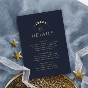 Blue Celestial Wedding Enclosure Card