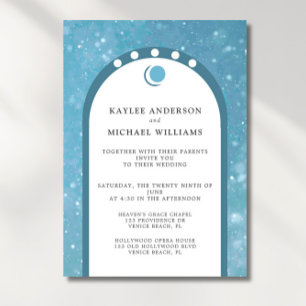 Blue Celestial Wedding Invitation