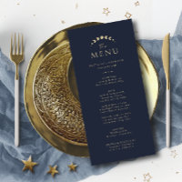 Blue Celestial Wedding Menu