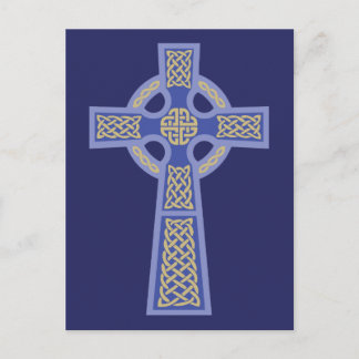 Blue Celtic Cross Postcards